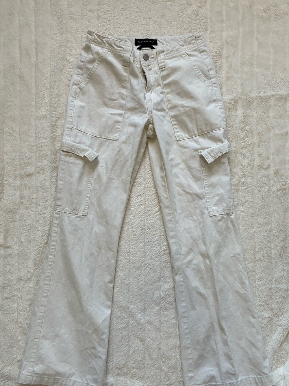 Aeropostale White Boot Cut Cargo Jeans